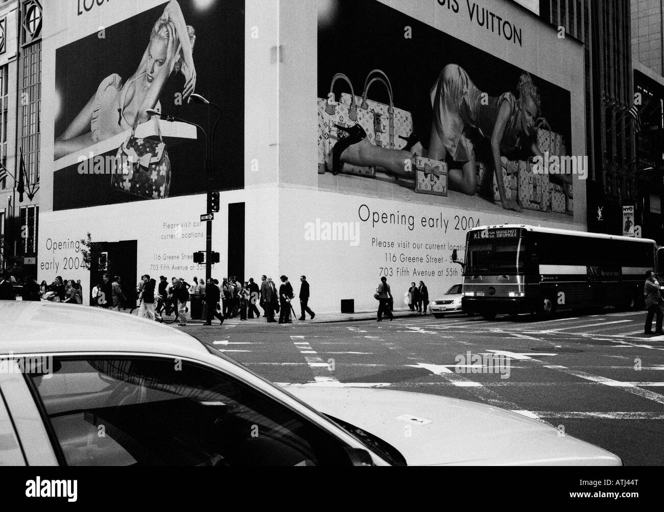 Busy Fifth Avenue intersection Stock Photo