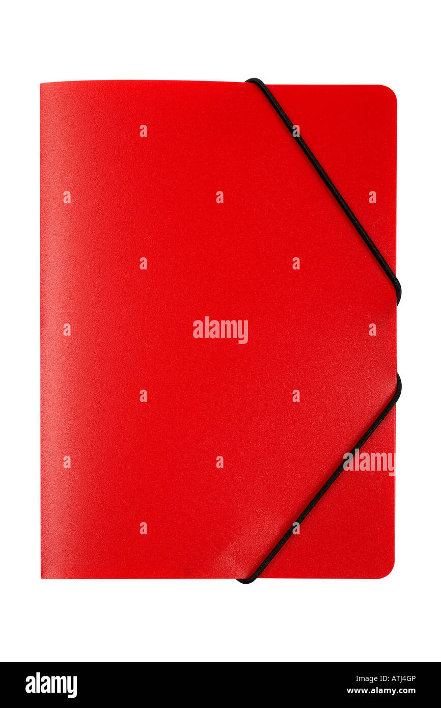 Red folder isolated on white background With clipping path included
