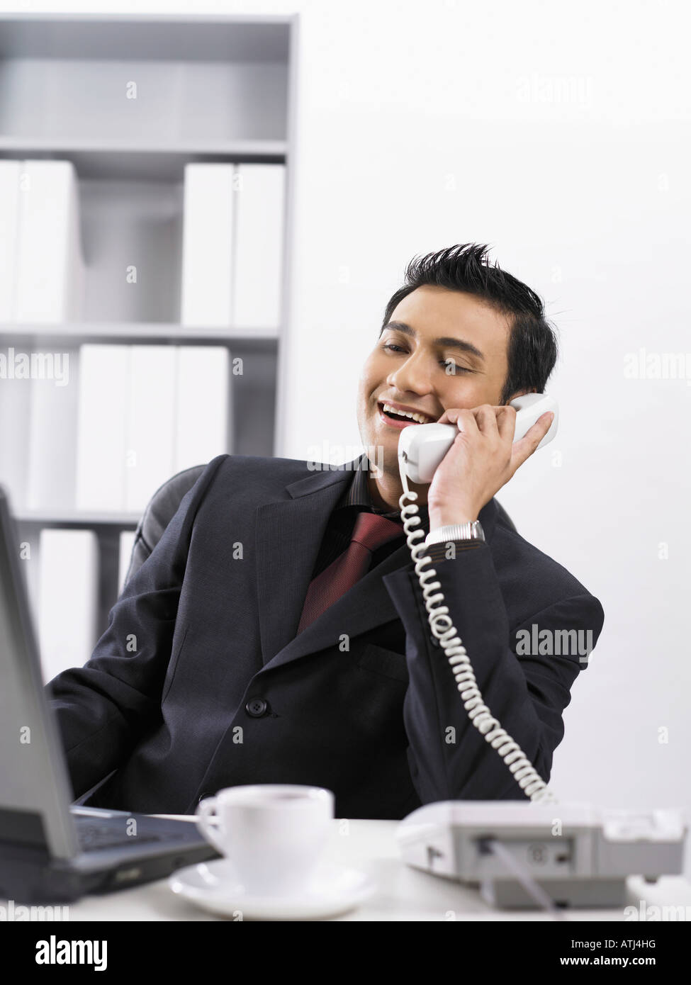 businessman making phone call Stock Photo - Alamy