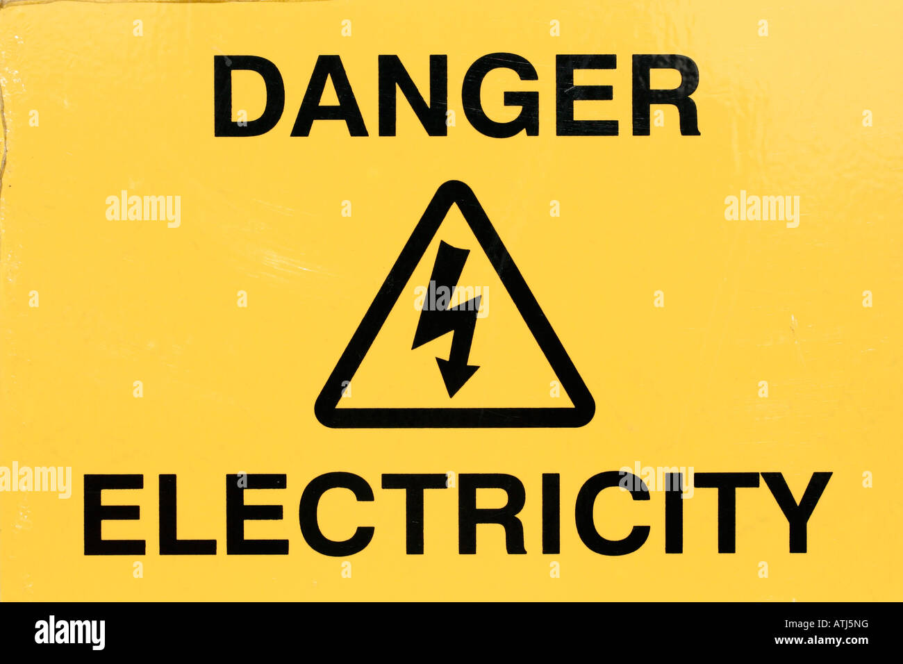 Warning notice, Danger - Electricity Stock Photo