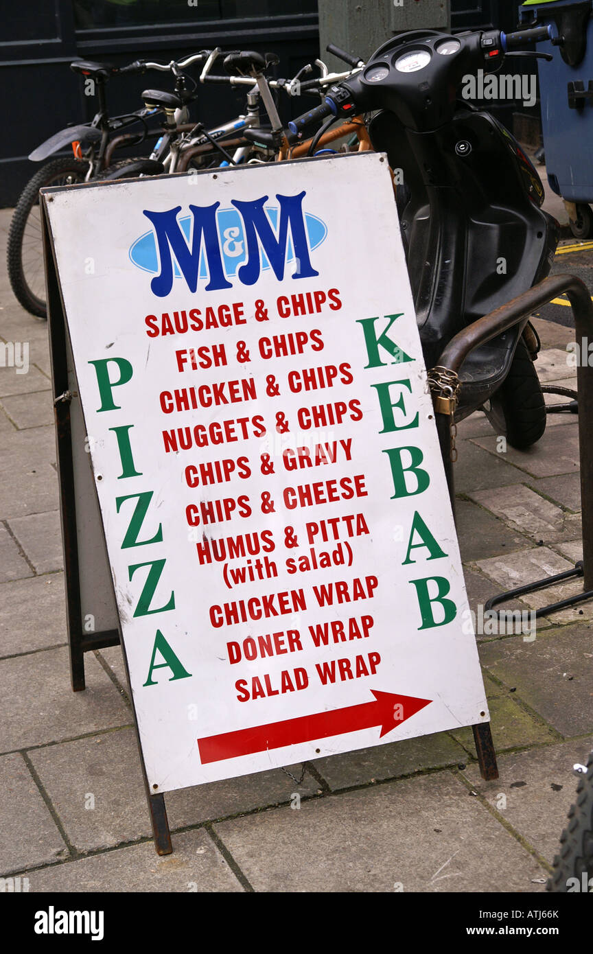 Menu Board Bristol Stock Photo Alamy