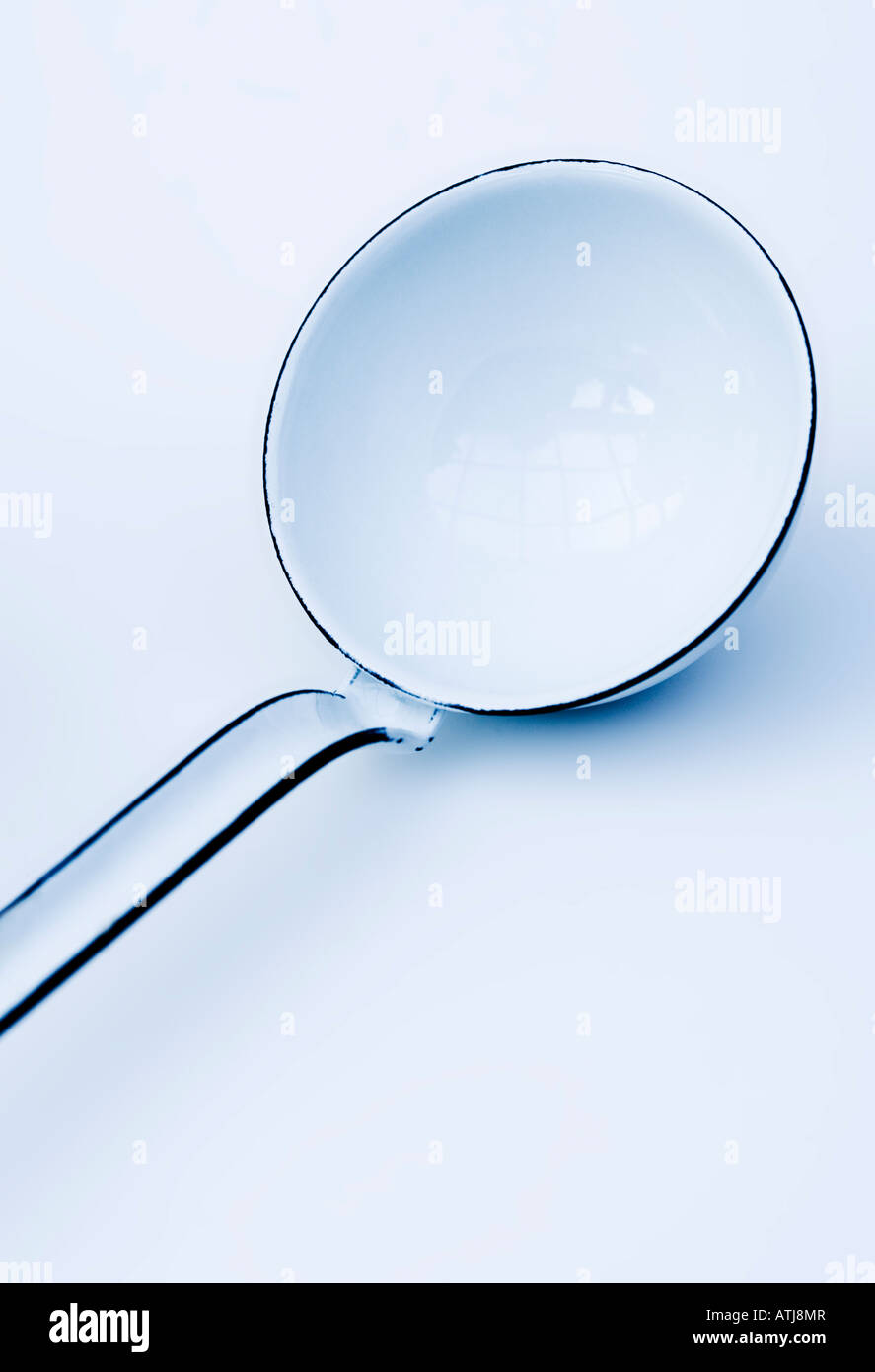 Vintage ladle on white background Stock Photo - Alamy