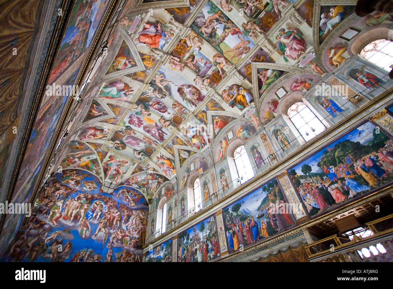 Michelangelo s Sistine Chapel and The Last Judgement Rome Italy Stock Photo