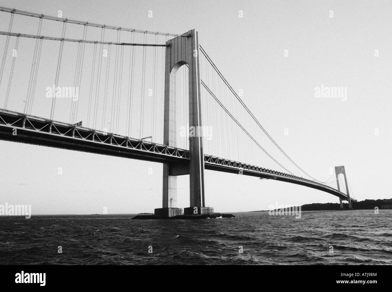 Empty suspension bridge Black and White Stock Photos & Images - Alamy