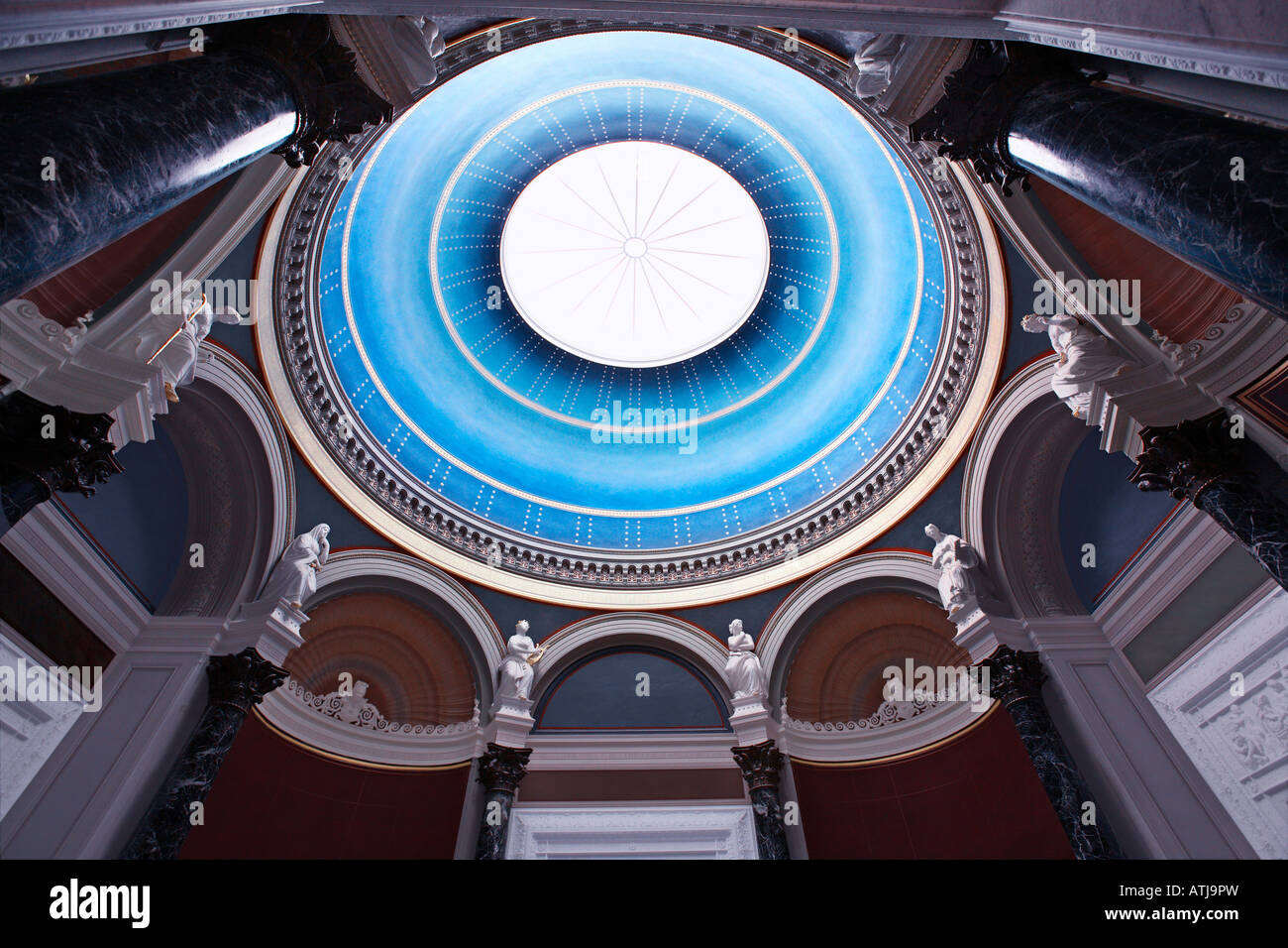 The dome of the Alte National Gallery in Berlin Stock Photo