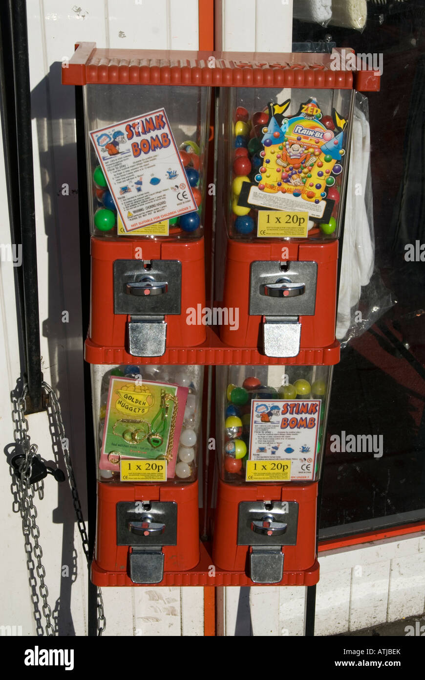 Sweet dispensing machine England UK Stock Photo