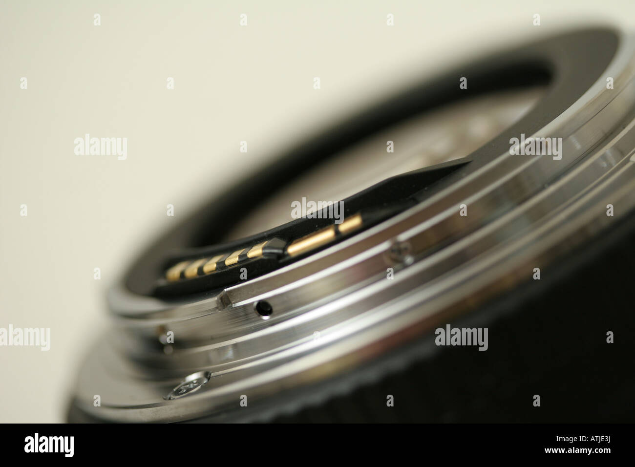 Camera Lens electrical contacts Stock Photo Alamy