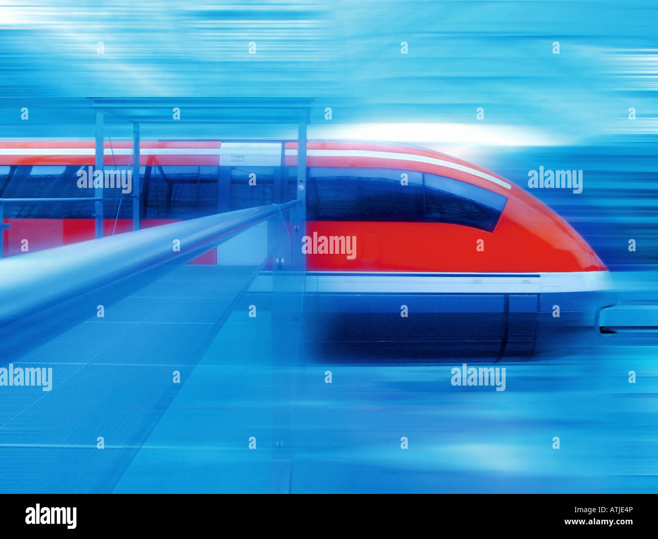 superspeed maglev train Transrapid Stock Photo