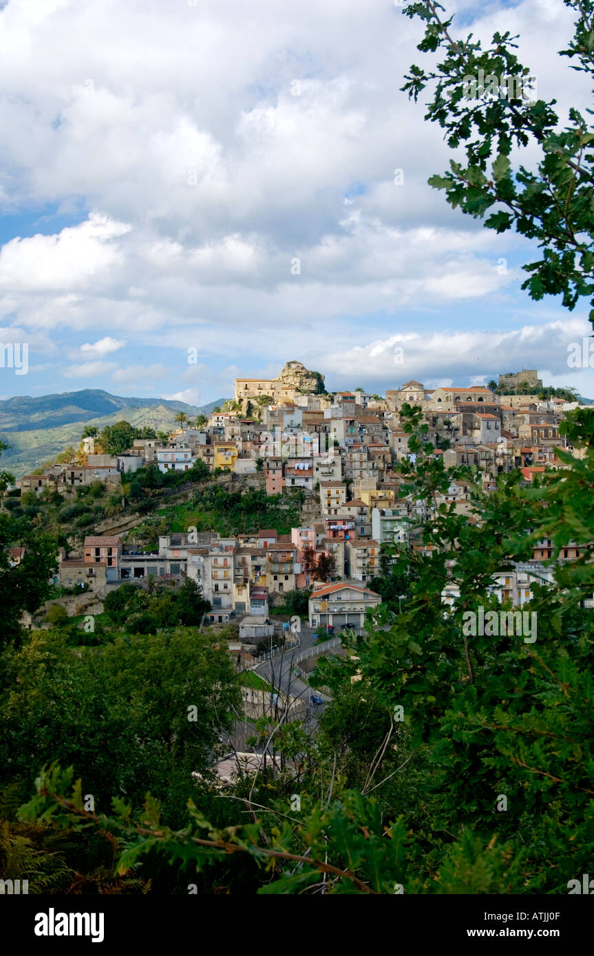 On a rocky hill dominating the Alcàntara river valley Castiglione di