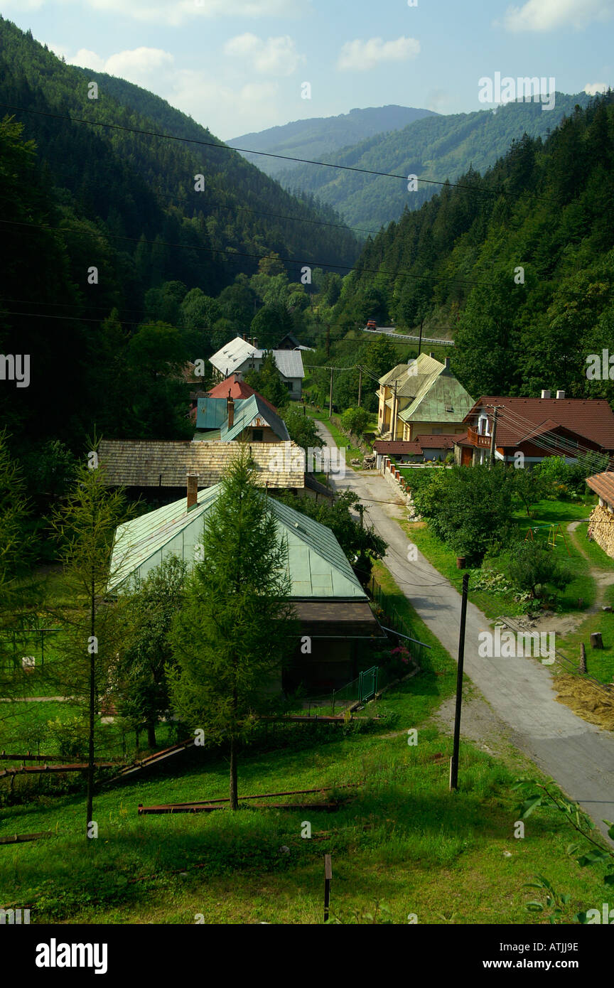 Highland village Horny Jelenec, mountain region, Slovakia Stock Photo -  Alamy