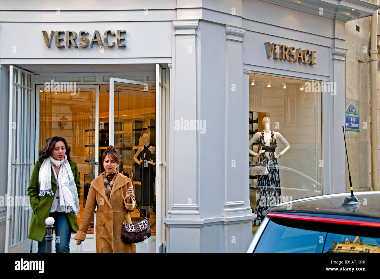 Versage Paris The Champs Elysees fashion Avenue Grand Boulevard Stock ...