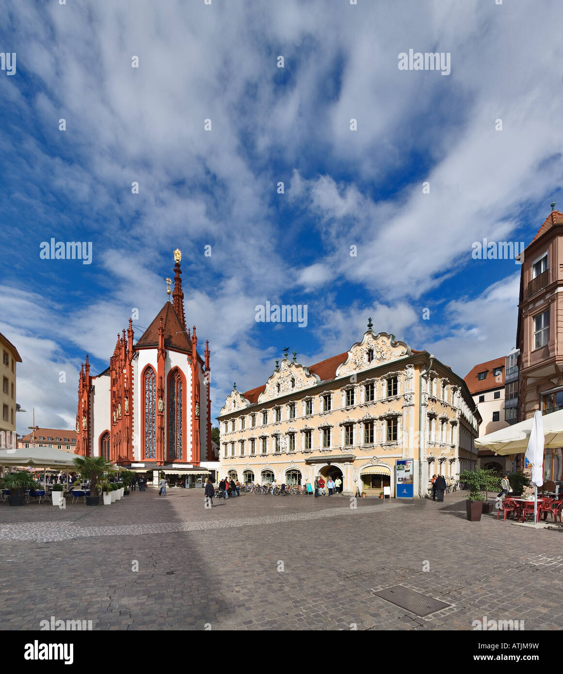 Falcon House, Wurzburg, Germany Stock Photo Alamy