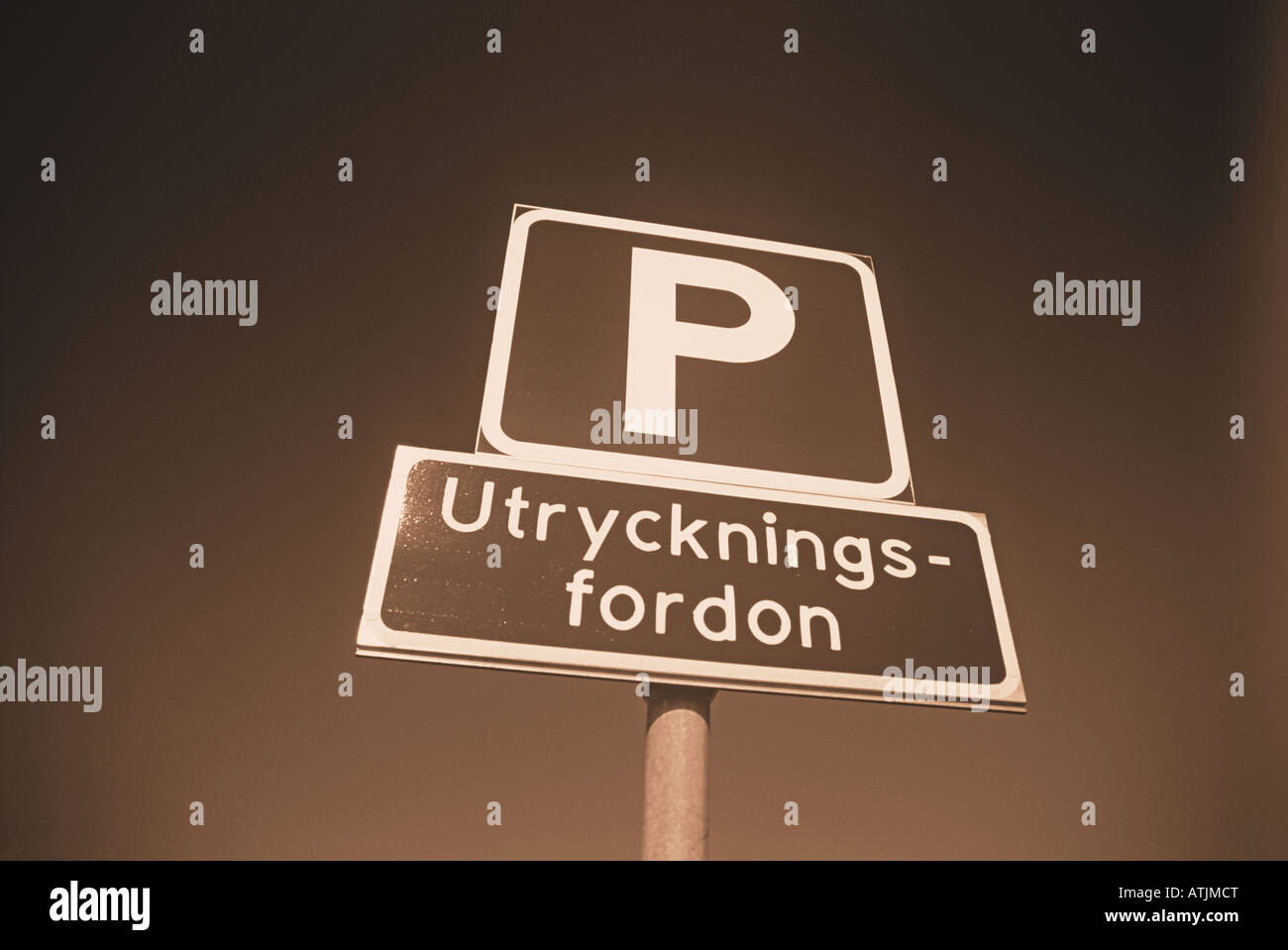 SWEDISH PARKING SIGN Stock Photo Alamy
