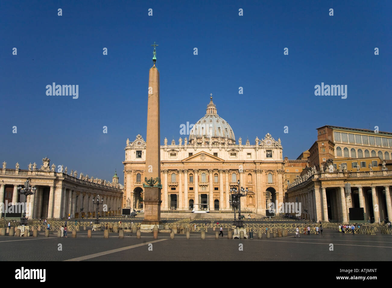 St Peter s Square Piazza S Pietro and Bernini s Colonnade Rome Italy Stock Photo