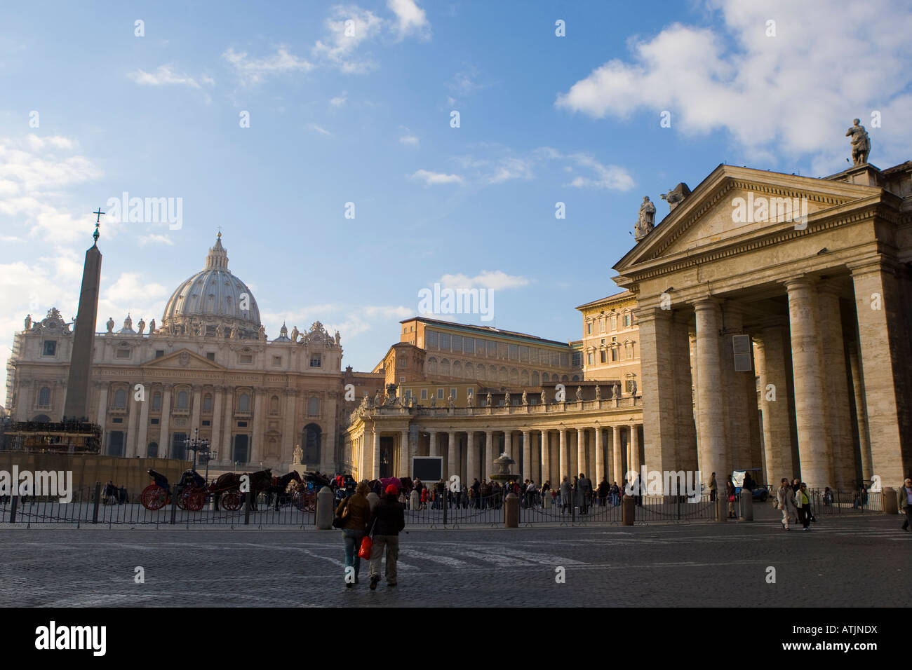 St. Peter's Square / Piazza San Pietro, Vatican City, The Vatican, Holy See, Rome / Roma, Italy / Italia Stock Photo