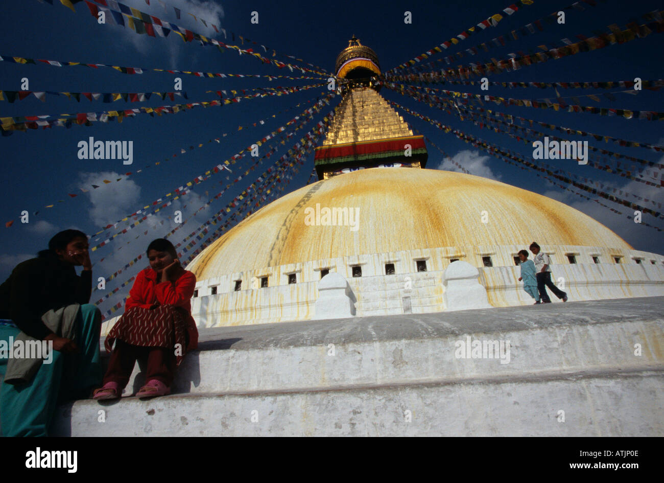 A Buddhist temple in Kathmandu Nepal Stock Photo Alamy