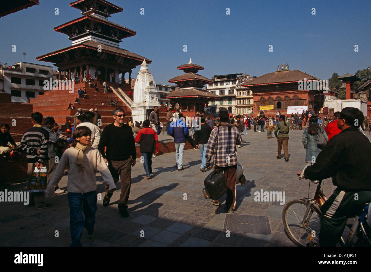 A scene at the old Royal Palace in Kathmandu Nepal Stock Photo