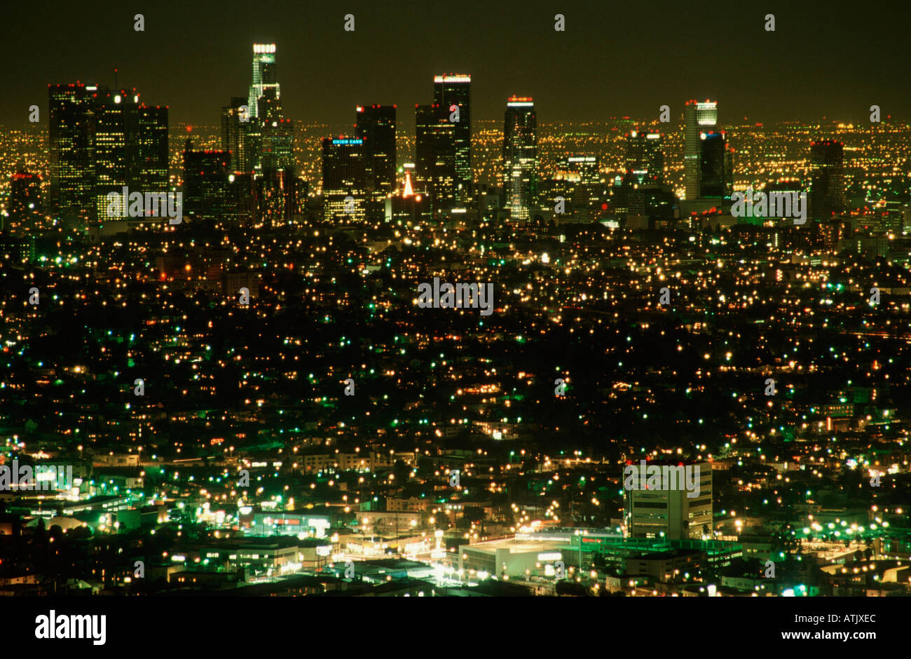Downtown los angeles overview from hi-res stock photography and images ...