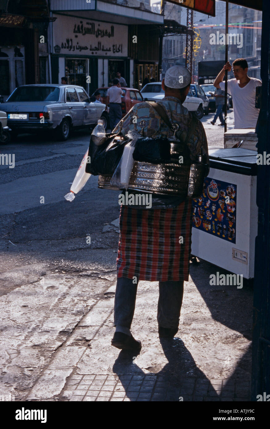 A coffee seller in Beirut Lebanon Stock Photo Alamy