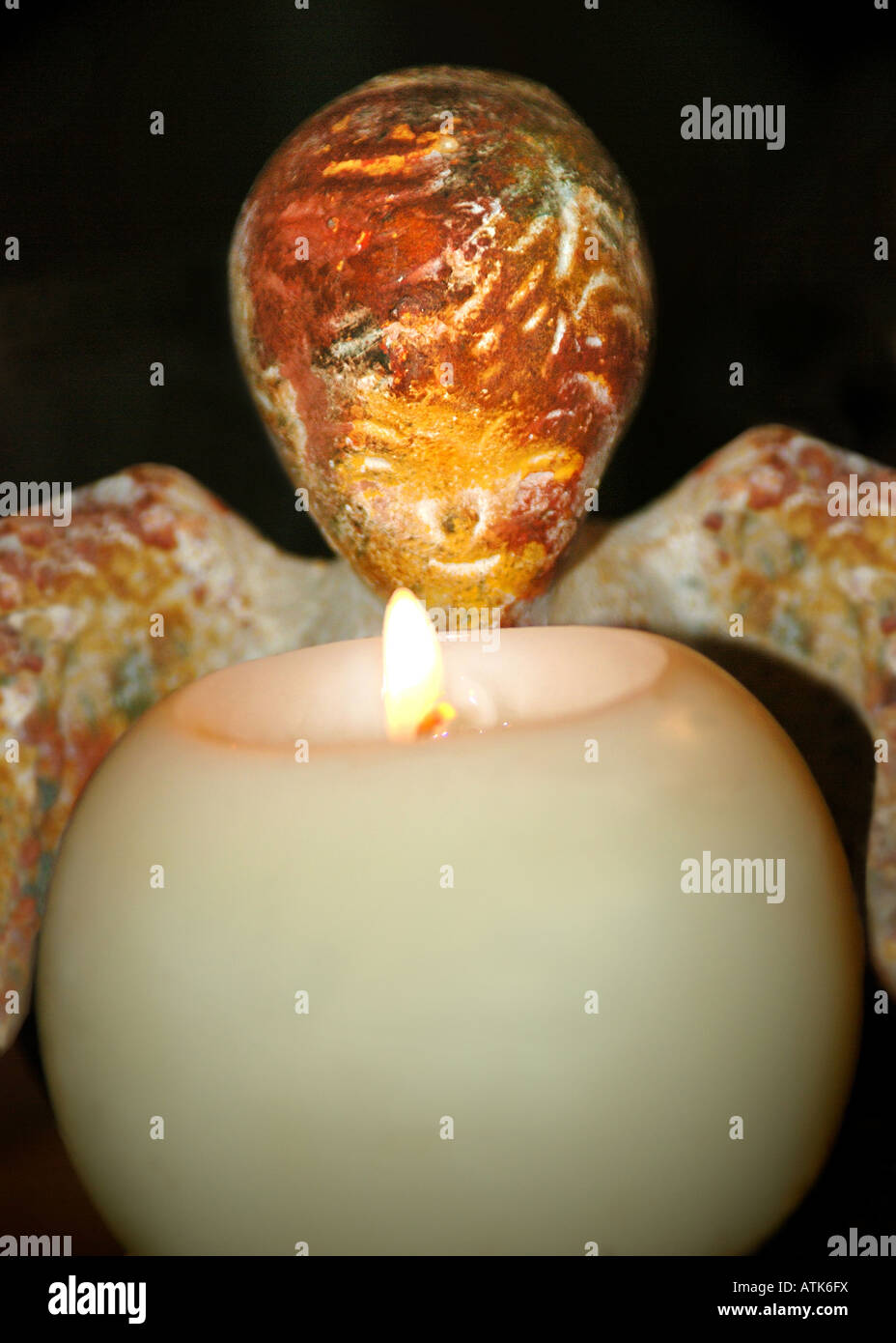 Angel candle holder Stock Photo Alamy