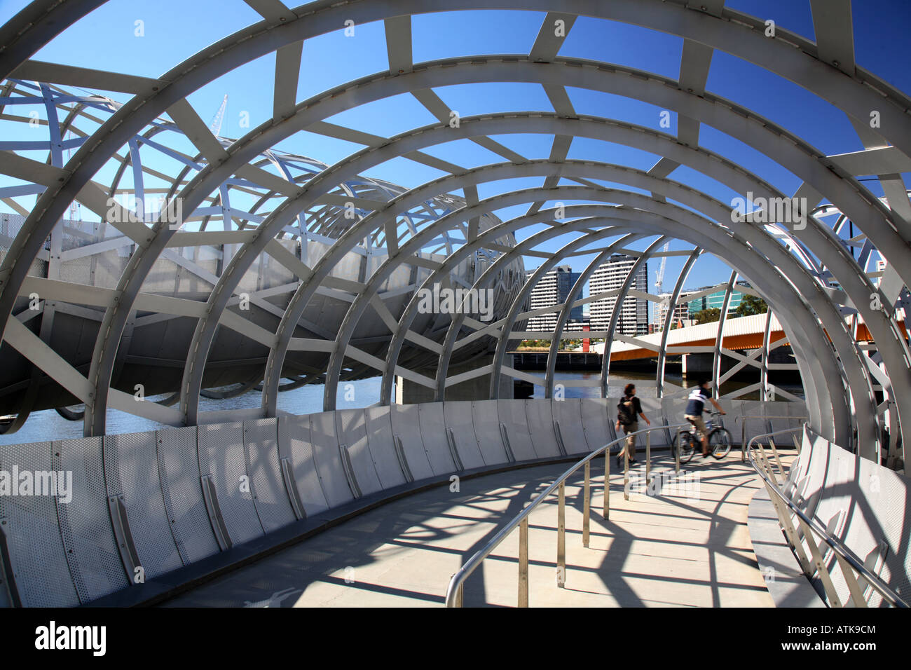 b Dock Bridge inspired by Aboriginal fishing traps Docklands