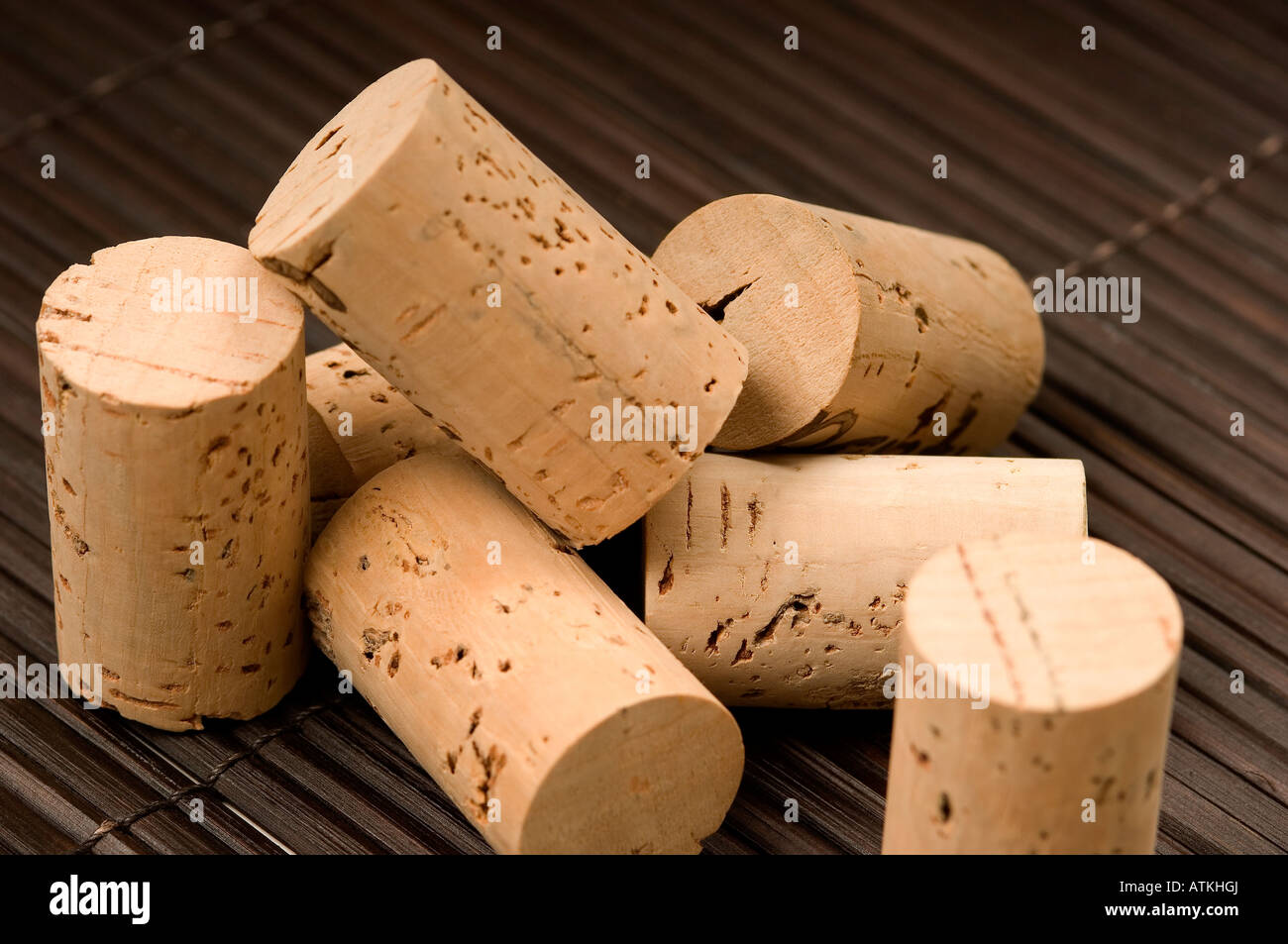 Close up of wine bottle corks Stock Photo Alamy