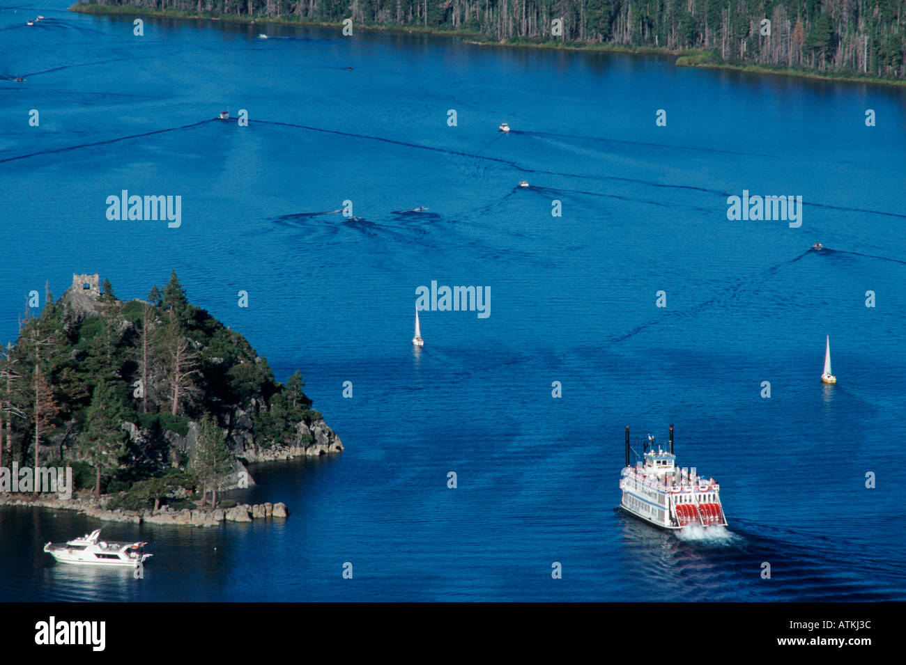 Paddle steamer / Lake Tahoe Stock Photo Alamy