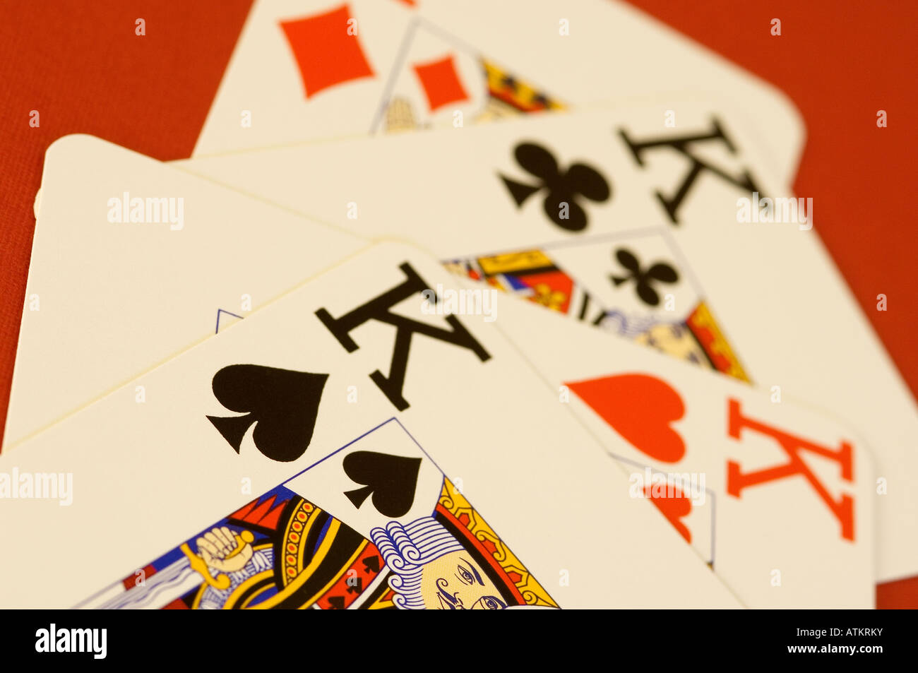Playing cards close up Stock Photo