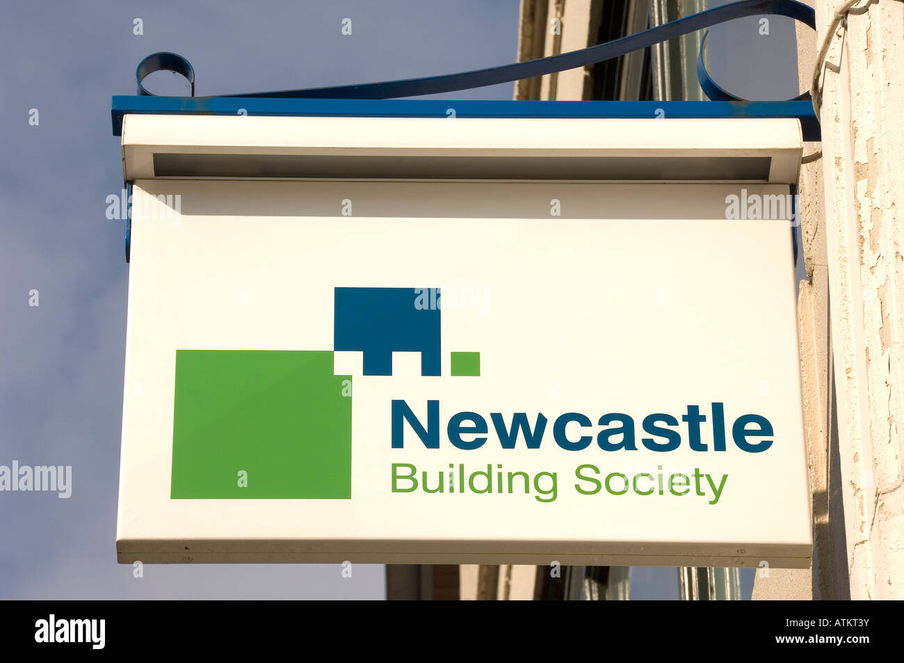 Newcastle Building Society sign England UK United Kingdom GB Great