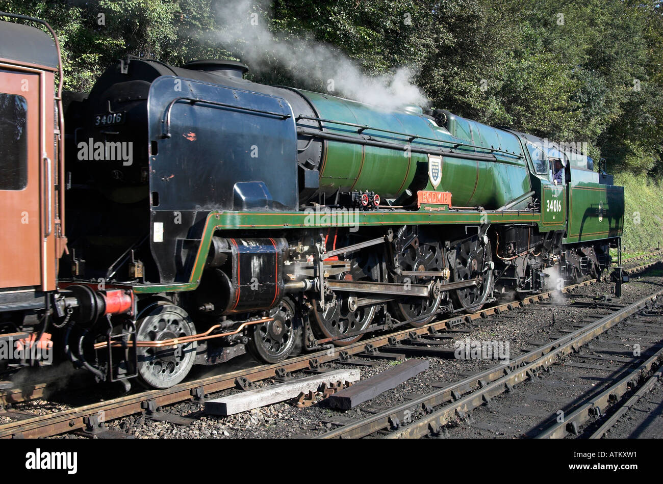 Bulleid West Country class engine Bodmin at Ropley on the Mid-Hants ...