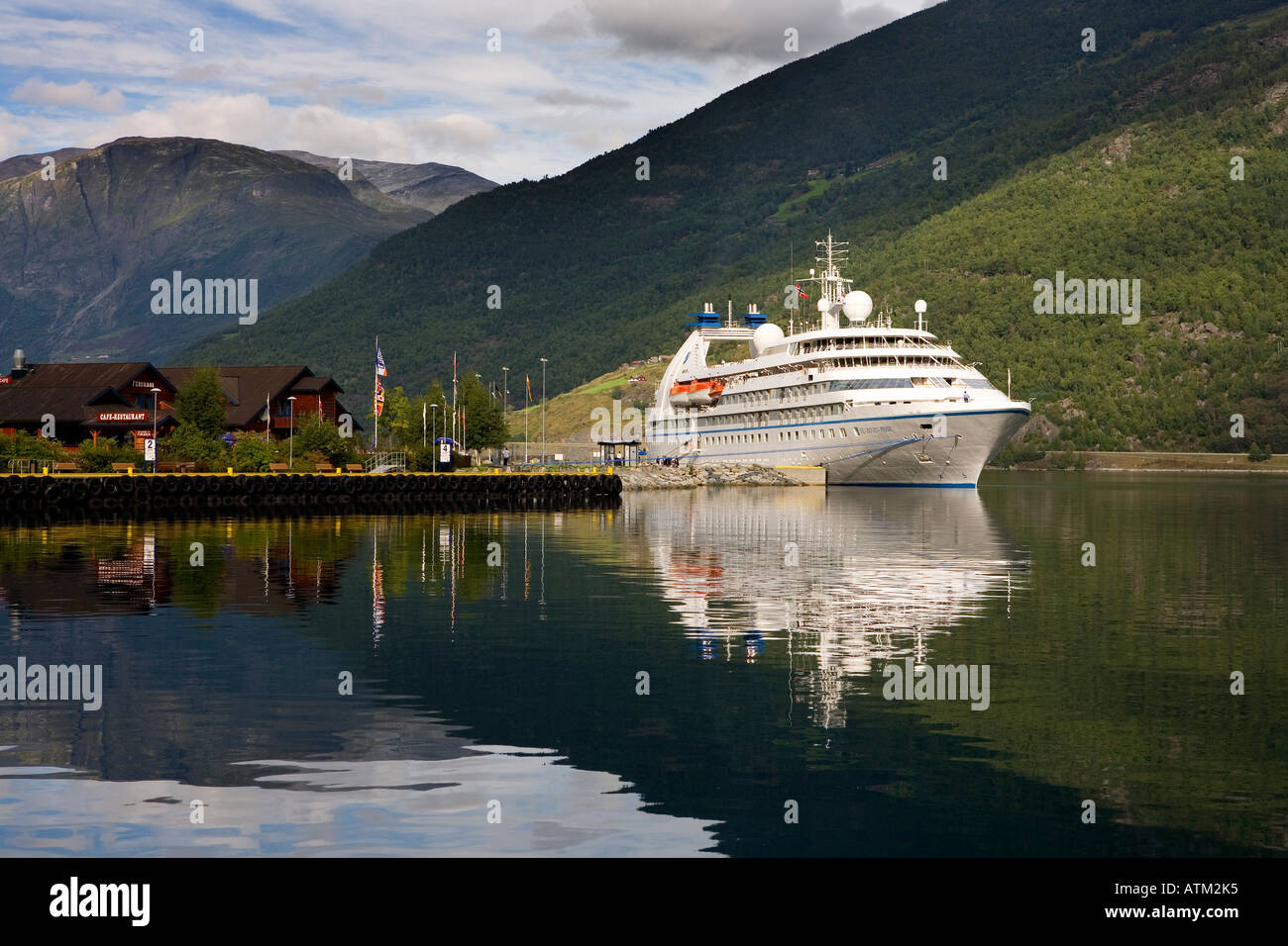 Flam Aurlandsfjord Sogn og Fjordane Norway Stock Photo