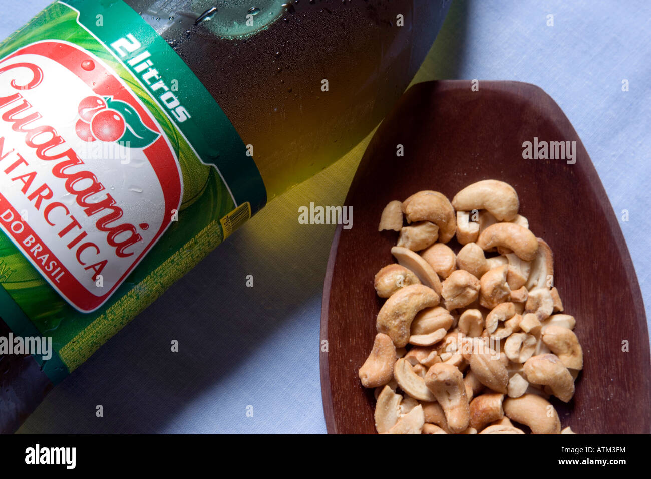 Brazil A bottle of refreshing Guarana Energy Soft Drink and bowl of