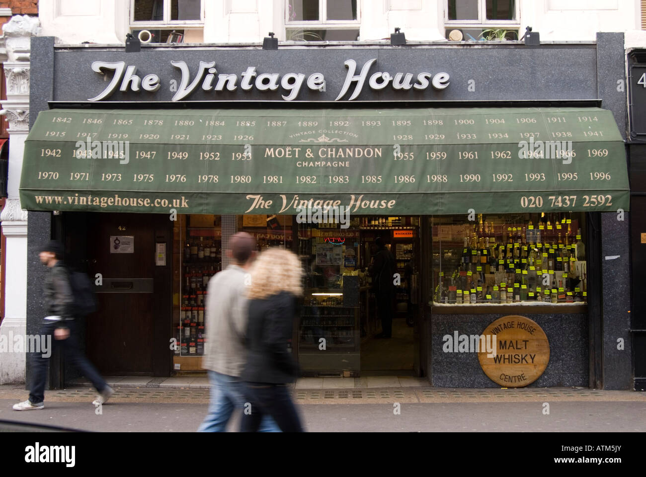 The Vintage House in old Compton Street in Soho London England UK Stock ...
