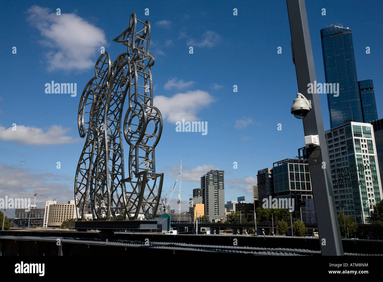 public sculpture on sandridge bridge,melbourne,Victoria, australia ...