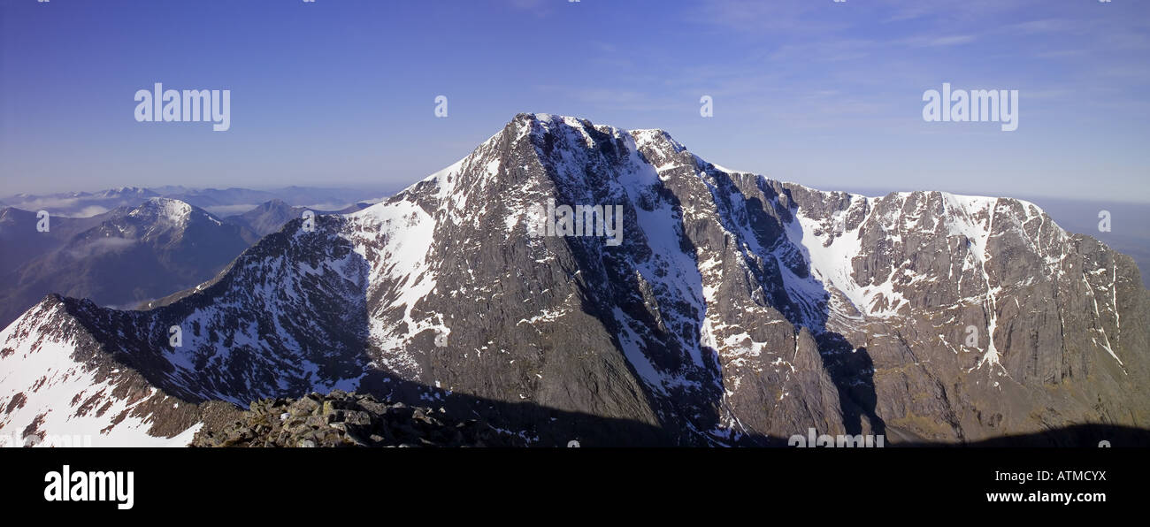 Panoramic View of Ben Nevis North Face Stock Photo