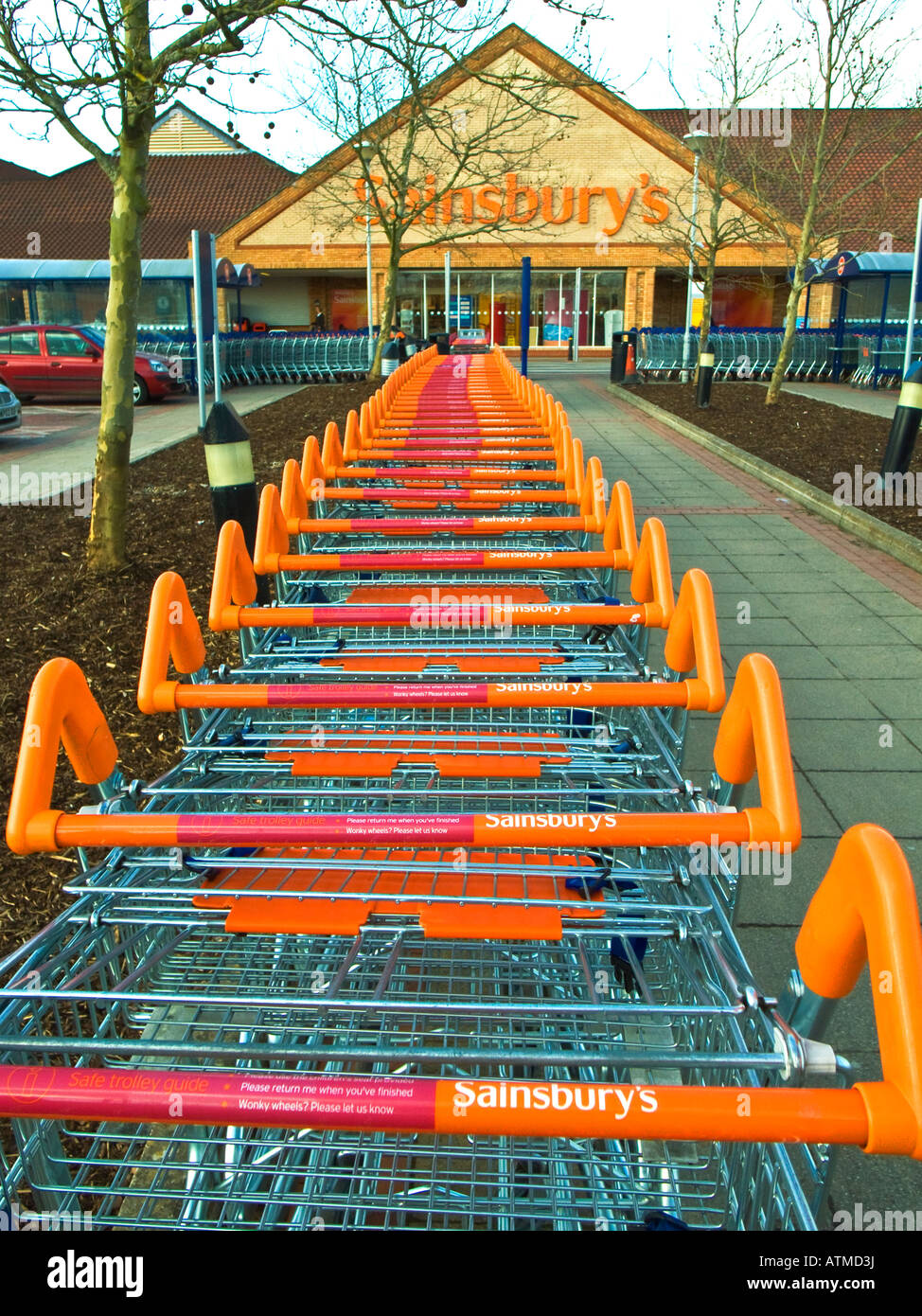 Shopping Trolley Uk Sainsburys High Resolution Stock Photography and