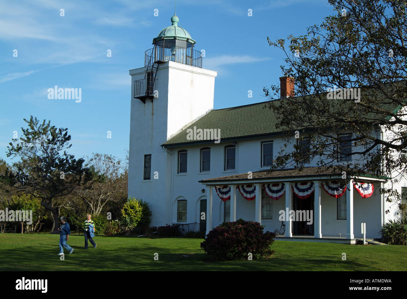 Horton point Lighthouse at Southold on Long Island New York USA Stock