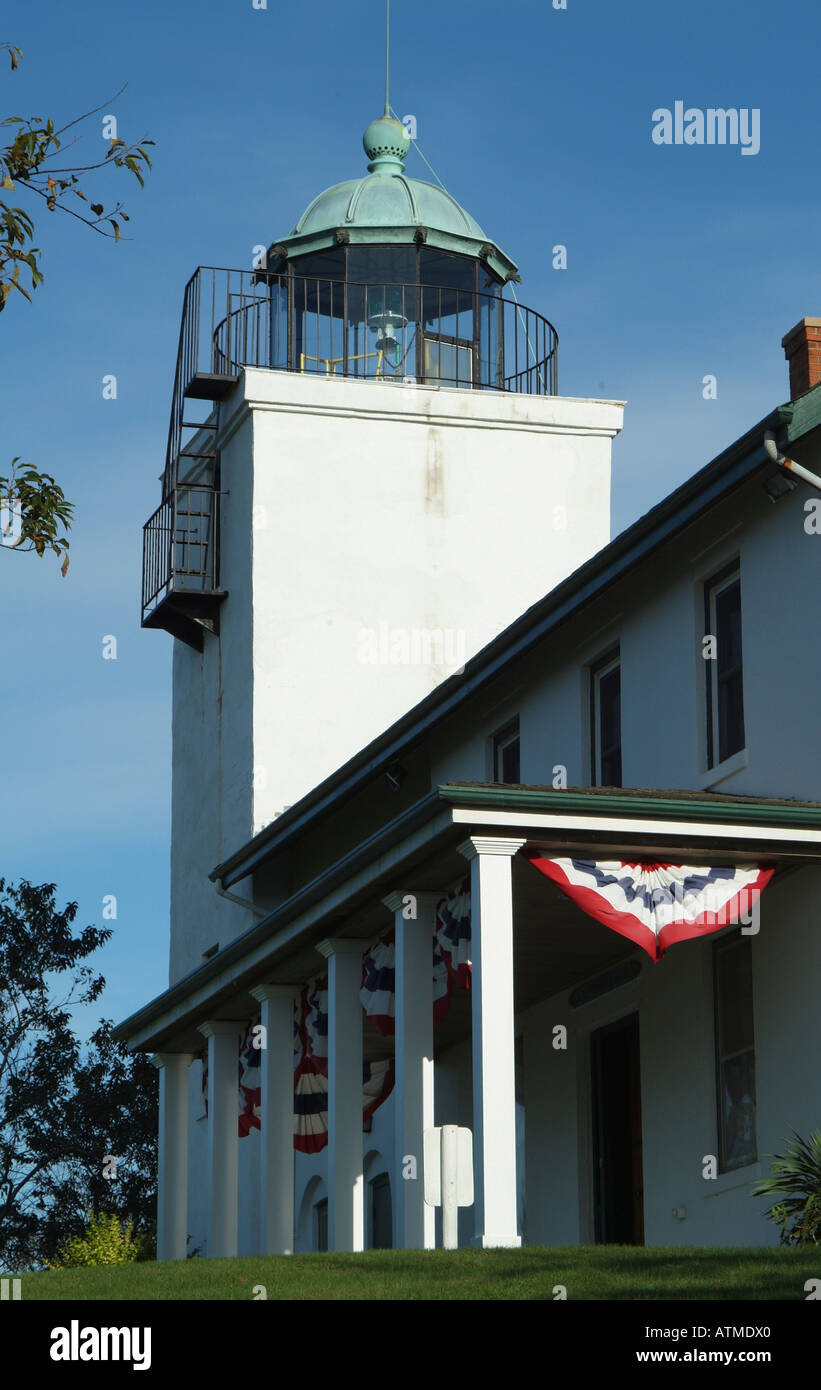 Horton point Lighthouse at Southold on Long Island New York USA Stock