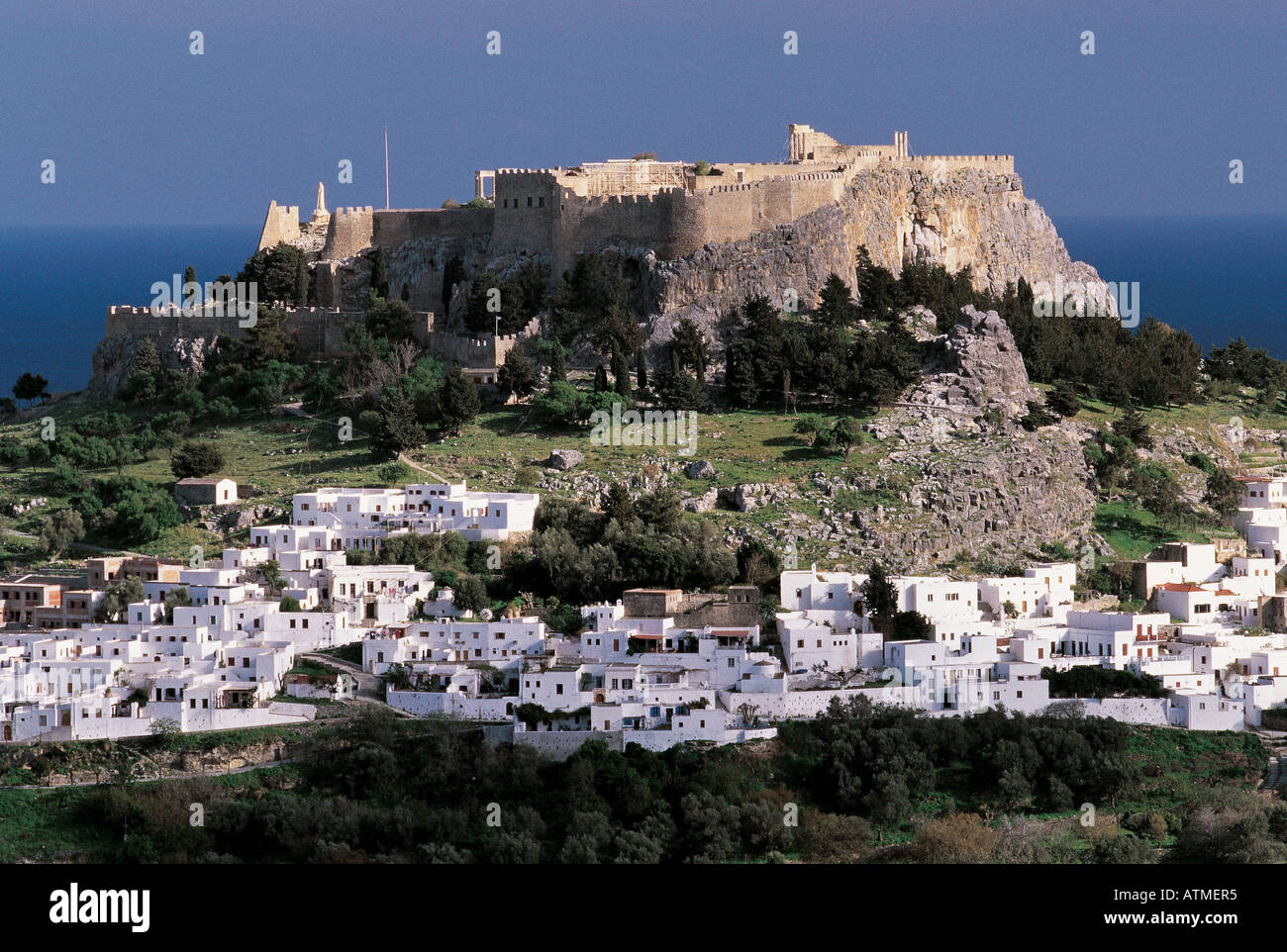 Beach and buildings rhodes rodos greece hi-res stock photography and ...