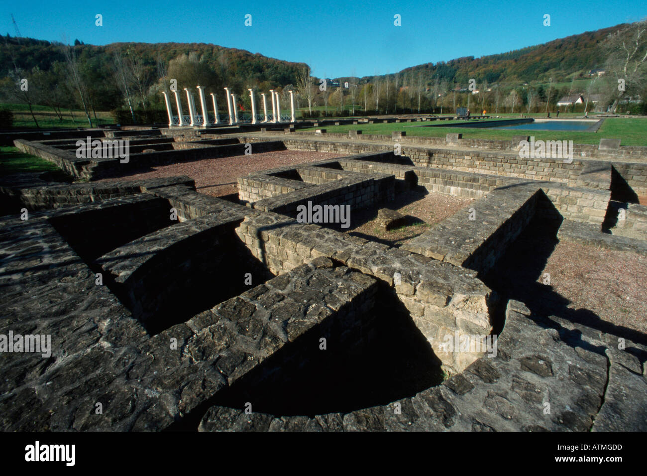 Roman Villa / Echternach Stock Photo Alamy