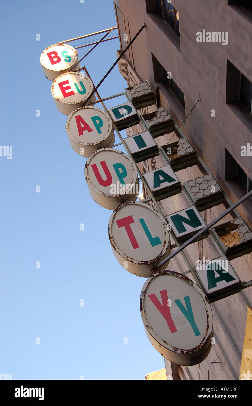 Diana beauty supply sign in downtown El Paso Texas Stock Photo - Alamy