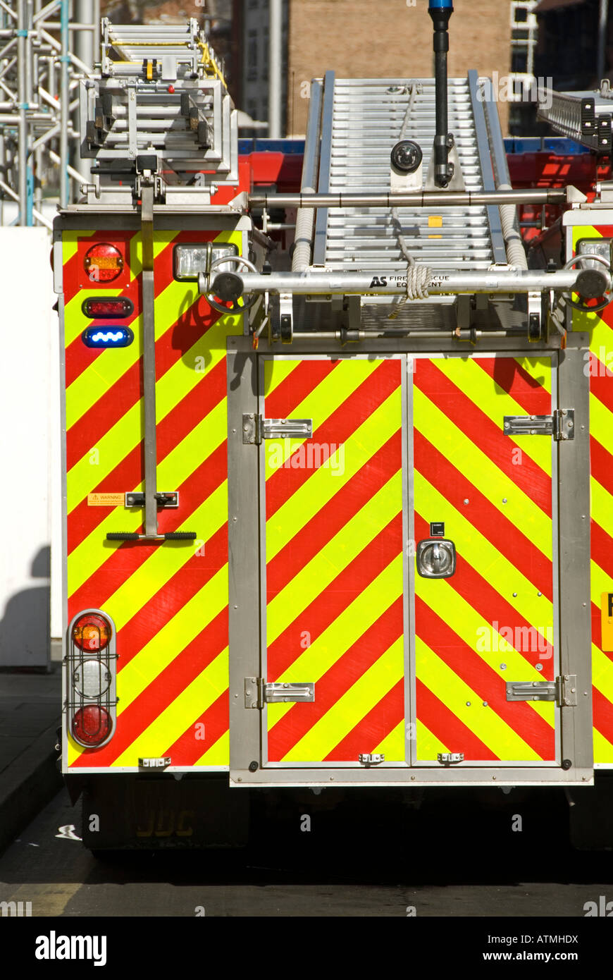 Rear of an English Fire Engine Stock Photo