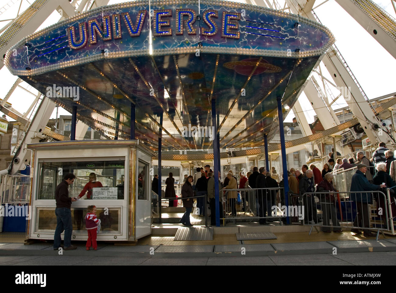 The Big Wheel in Nottingham market square England Stock Photo Alamy