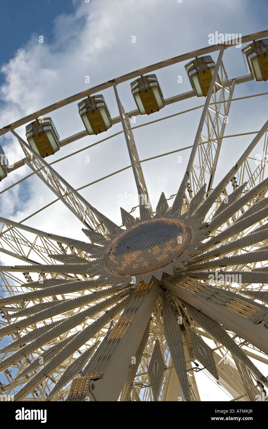 The Big Wheel in Nottingham market square England Stock Photo Alamy