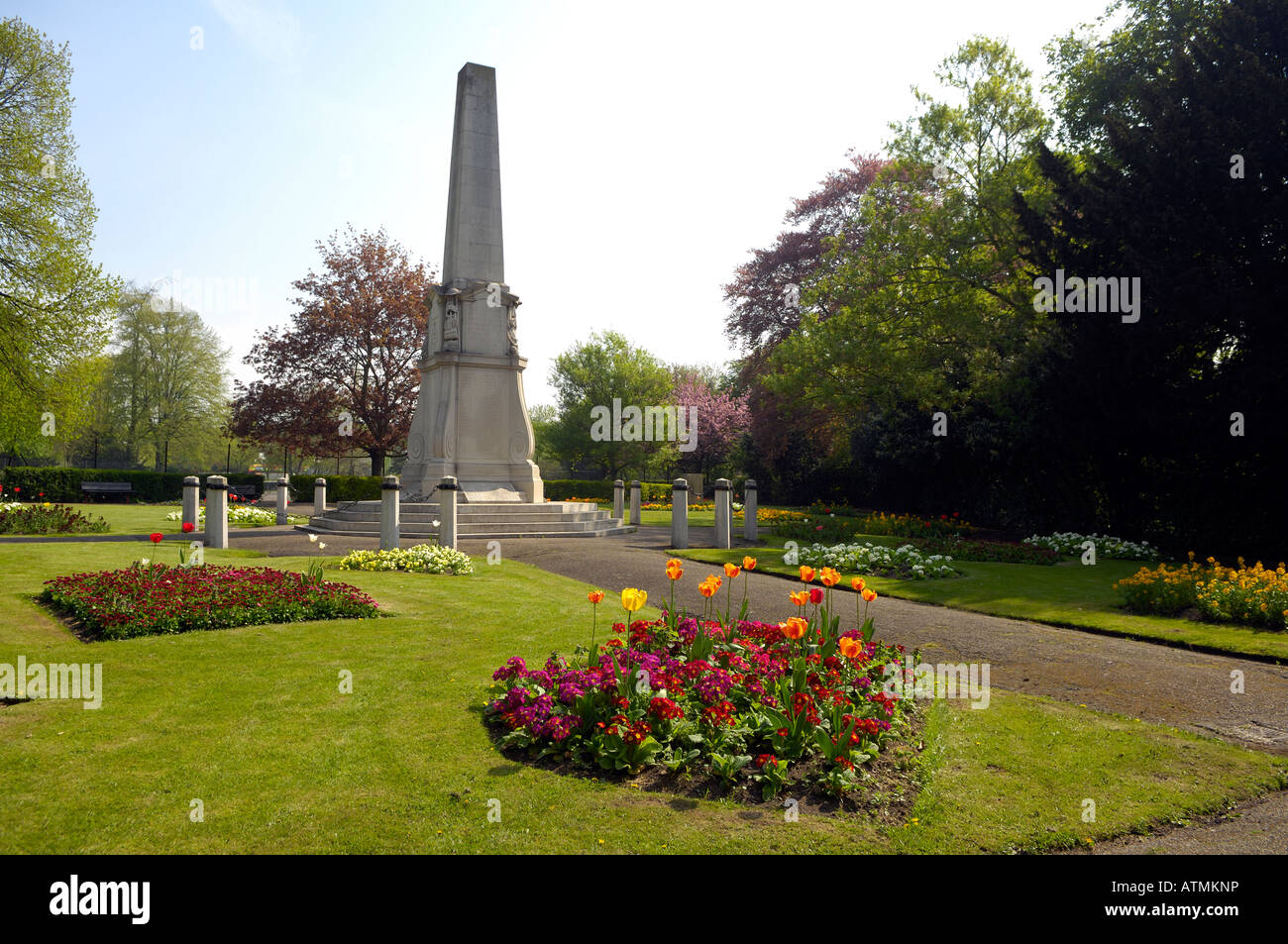War Memorial, Castle Gardens, Bishops Stortford, Hertfordshire Stock Photo