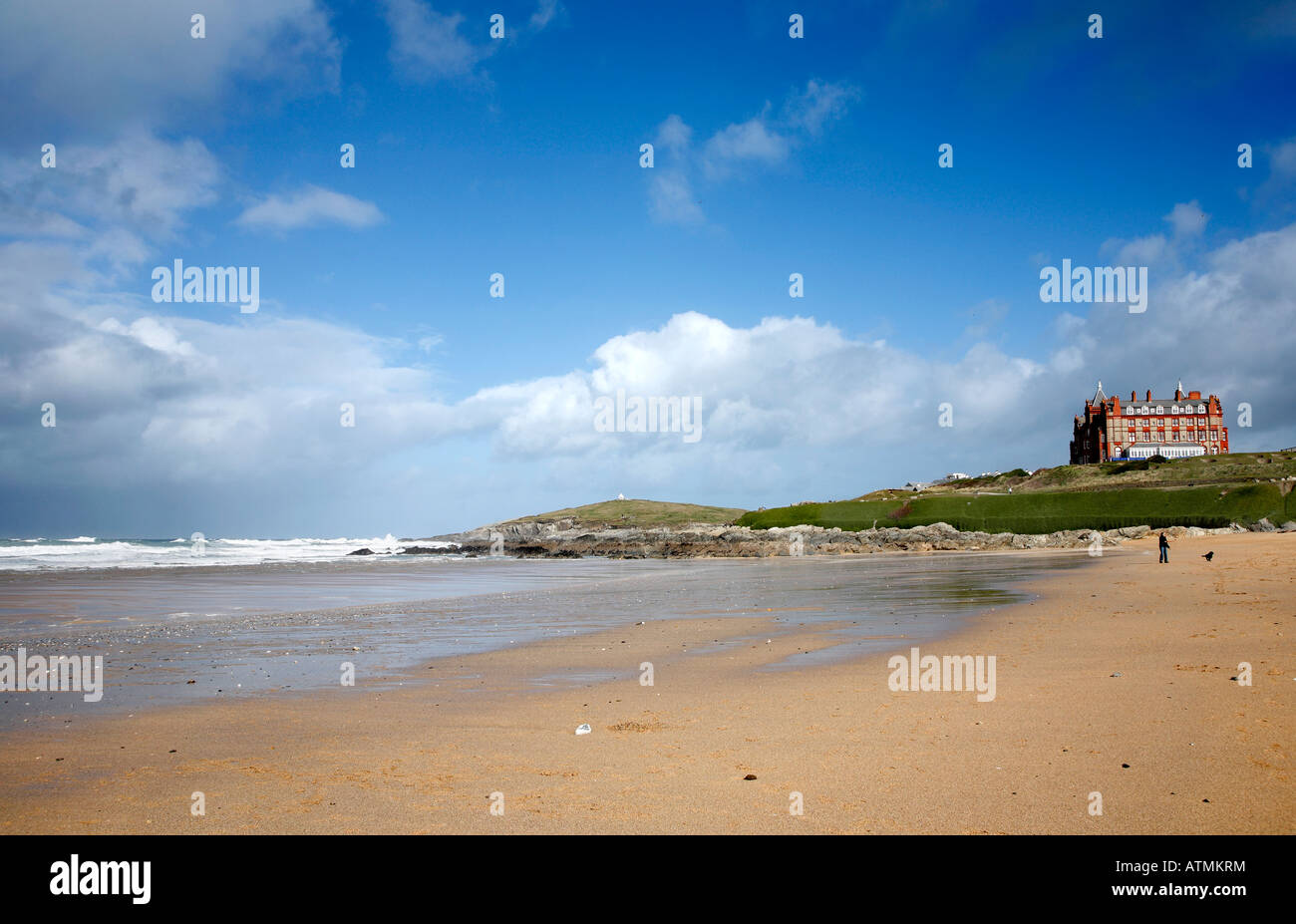 Fistral beach in Newquay, Cornwall UK. Stock Photo