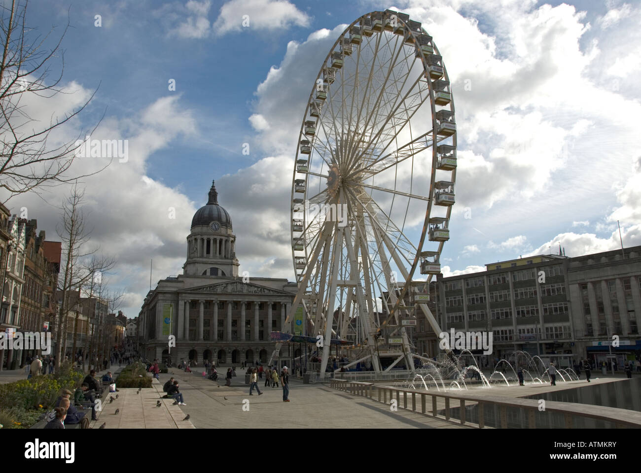 The Big Wheel in Nottingham market square England Stock Photo Alamy