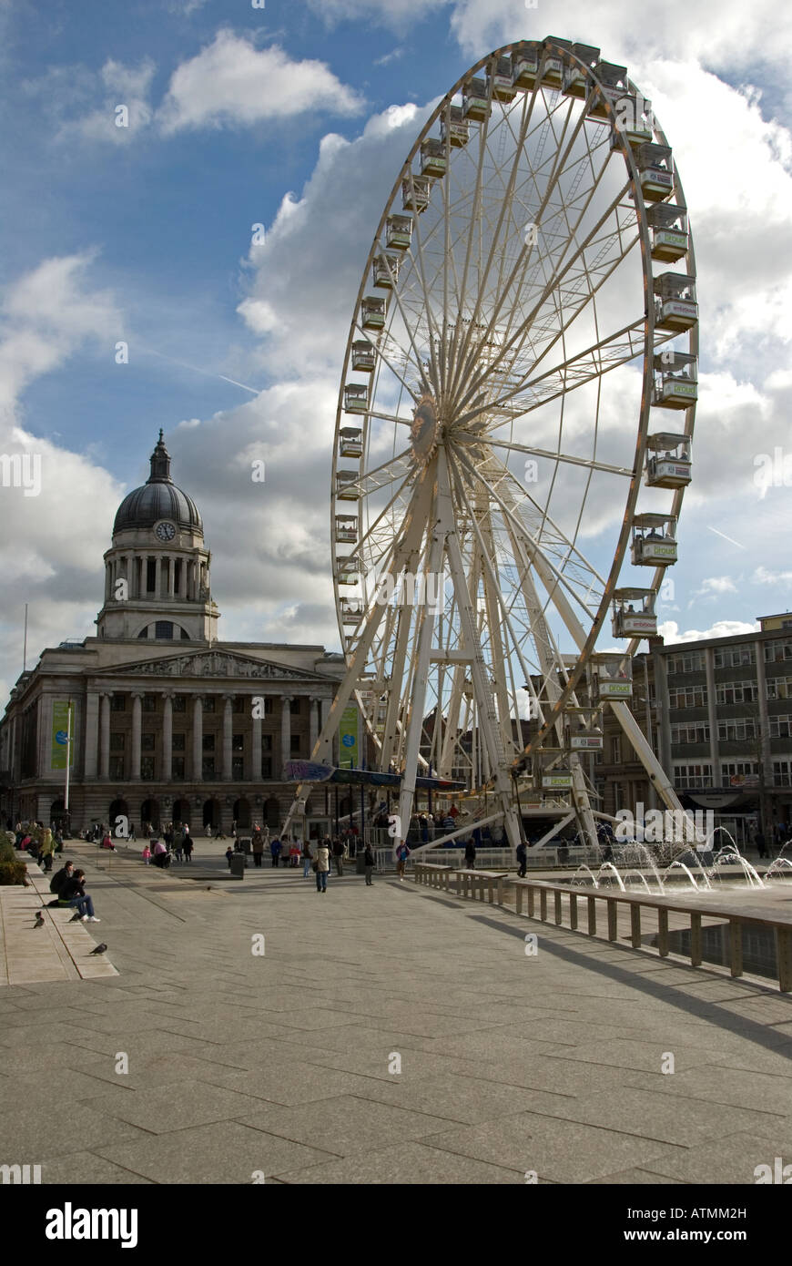 The Big Wheel in Nottingham market square England Stock Photo Alamy