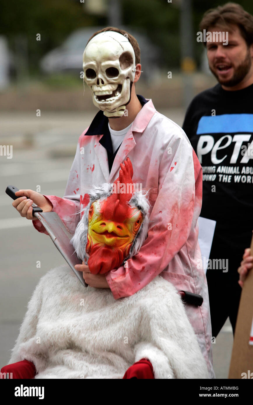 activists of peta take action against kentucky fried chicken Stock Photo