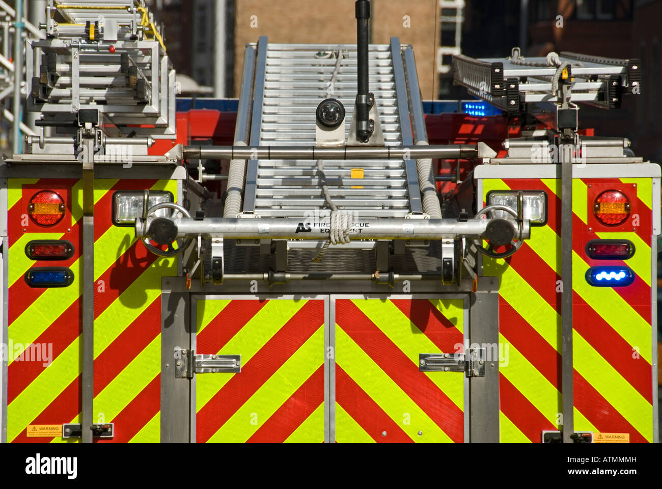 Rear of an English Fire Engine Stock Photo